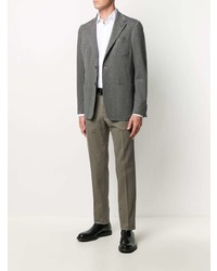 Мужской серый пиджак с узором "в ёлочку" от Canali