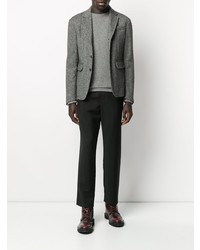 Мужской серый пиджак с узором "в ёлочку" от DSQUARED2