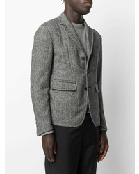 Мужской серый пиджак с узором "в ёлочку" от DSQUARED2