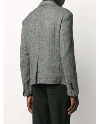 Мужской серый пиджак с узором "в ёлочку" от DSQUARED2