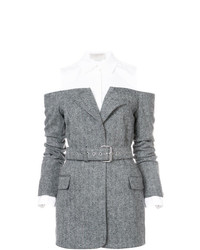 Женский серый пиджак с узором "в ёлочку" от Monse