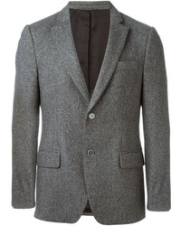 Мужской серый пиджак с узором "в ёлочку" от Officine Generale