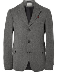 Мужской серый пиджак с узором "в ёлочку" от Oliver Spencer