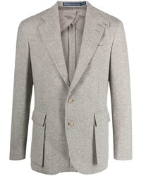 Мужской серый пиджак с узором "в ёлочку" от Polo Ralph Lauren