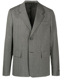 Мужской серый пиджак с узором "в ёлочку" от Prada