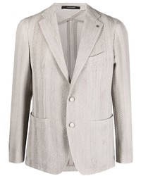 Мужской серый пиджак с узором "в ёлочку" от Tagliatore