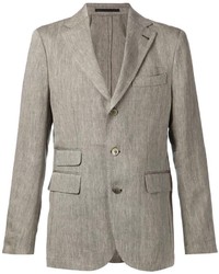 Мужской серый пиджак с узором "в ёлочку"