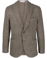 Мужской серый пиджак с узором "гусиные лапки" от Boglioli