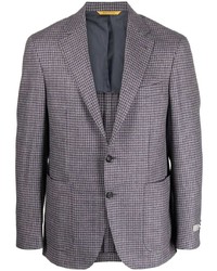 Мужской серый пиджак с узором "гусиные лапки" от Canali