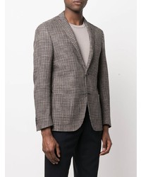Мужской серый пиджак с узором "гусиные лапки" от Corneliani