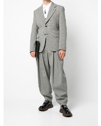 Мужской серый пиджак с узором "гусиные лапки" от Comme Des Garcons Homme Plus
