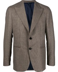 Мужской серый пиджак с узором "гусиные лапки" от D4.0