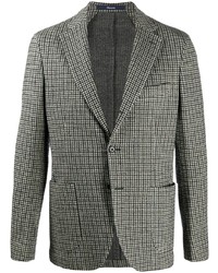 Мужской серый пиджак с узором "гусиные лапки" от Drumohr