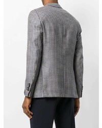 Мужской серый пиджак с узором "гусиные лапки" от Lardini