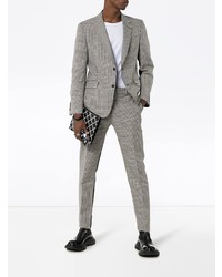 Мужской серый пиджак с узором "гусиные лапки" от Alexander McQueen