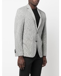 Мужской серый пиджак с узором "гусиные лапки" от Karl Lagerfeld