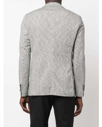 Мужской серый пиджак с узором "гусиные лапки" от Karl Lagerfeld