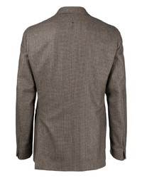 Мужской серый пиджак с узором "гусиные лапки" от D4.0