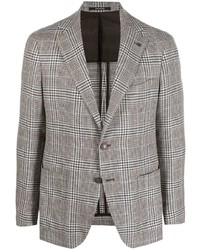 Мужской серый пиджак с узором "гусиные лапки" от Tagliatore