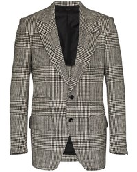Мужской серый пиджак с узором "гусиные лапки" от Tom Ford