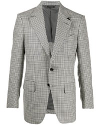 Мужской серый пиджак с узором "гусиные лапки" от Tom Ford