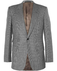 Мужской серый пиджак с узором "гусиные лапки"