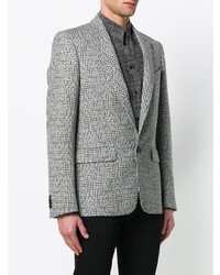 Мужской серый пиджак с цветочным принтом от Givenchy