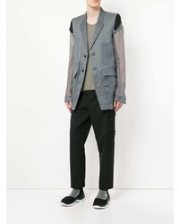 Мужской серый пиджак от Rick Owens