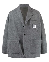 Мужской серый пиджак от Fumito Ganryu