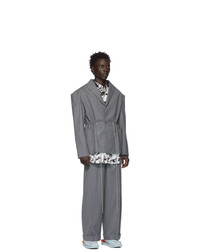 Мужской серый пиджак от Eckhaus Latta