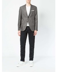 Мужской серый пиджак от Neil Barrett