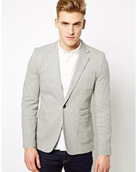 Мужской серый пиджак от Selected