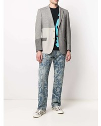 Мужской серый пиджак от Walter Van Beirendonck Pre-Owned