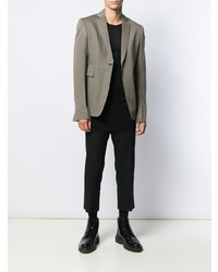 Мужской серый пиджак от Rick Owens