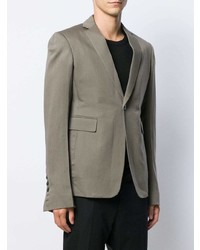 Мужской серый пиджак от Rick Owens