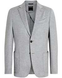 Мужской серый пиджак от Zegna