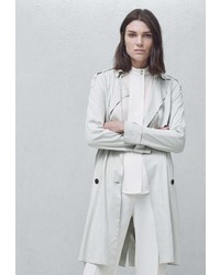 Женский серый плащ от Mango