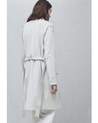 Женский серый плащ от Mango