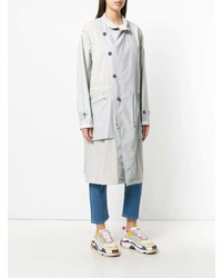 Женский серый плащ от JULIEN DAVID