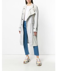 Женский серый плащ от JULIEN DAVID