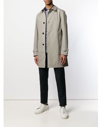Мужской серый плащ от Herno