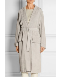 Женский серый плащ от Bottega Veneta