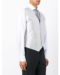 Серый плетеный жилет от Canali