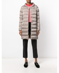 Женский серый пуховик от Herno