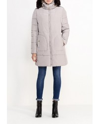 Женский серый пуховик от Geox