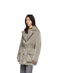 Женский серый пуховик от Eckhaus Latta