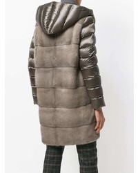 Женский серый пуховик от Cara Mila