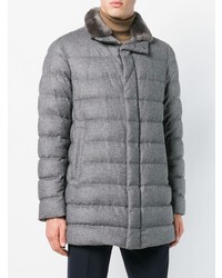 Мужской серый пуховик от Herno