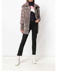 Женский серый пуховик от Liska