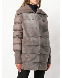 Женский серый пуховик от Liska